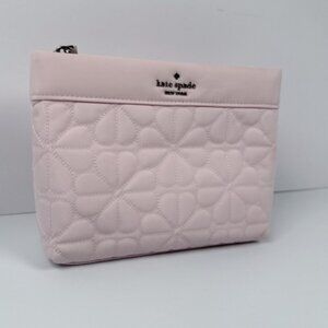 Kate Spade Spade Flower Quilted Cosmetic Pouch light Pink